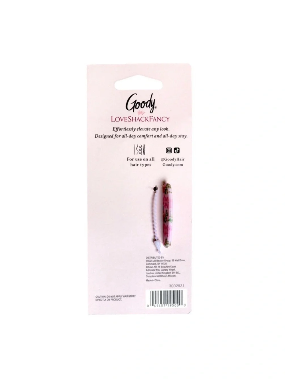 LoveShackFancy x Target Goody Blooming Heirloom Pink Large Claw Clip NEW